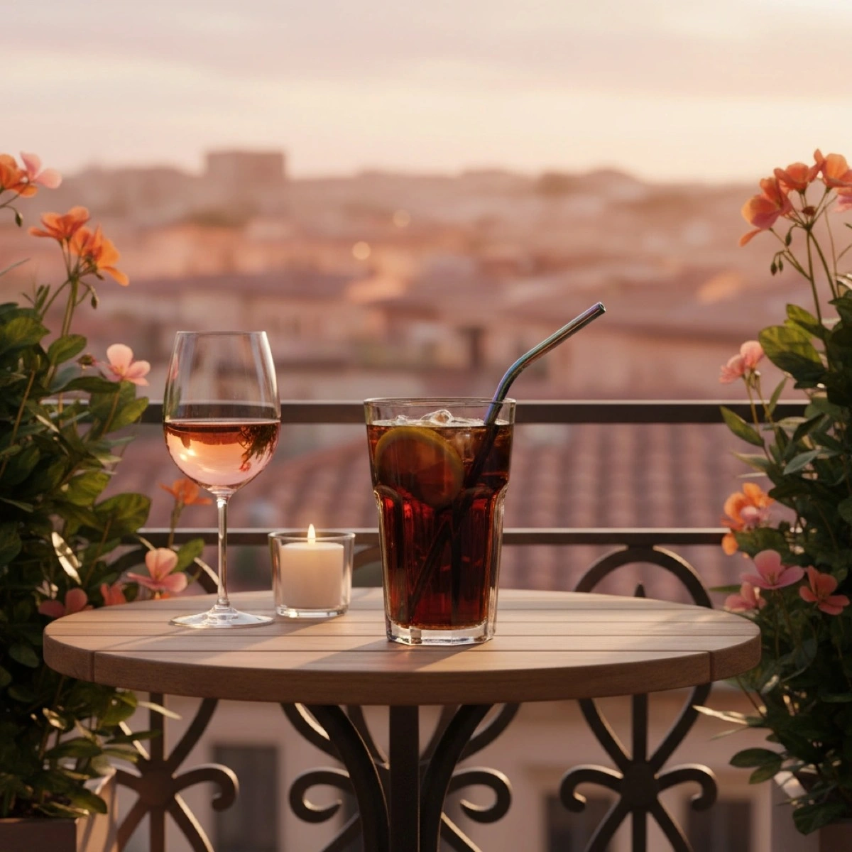 Balkon o zachodzie - przykład 2