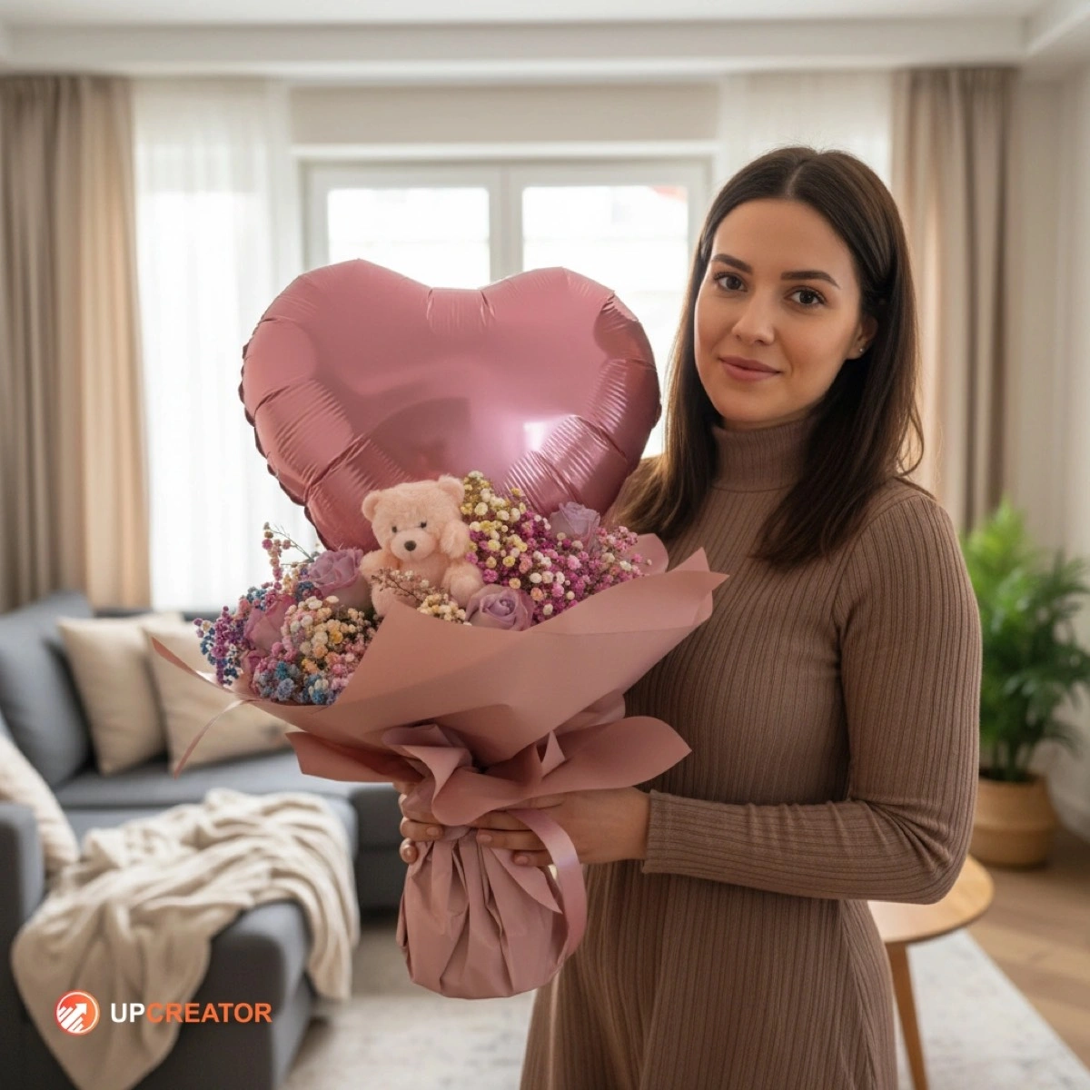 Modelka z produktem - przykład 2