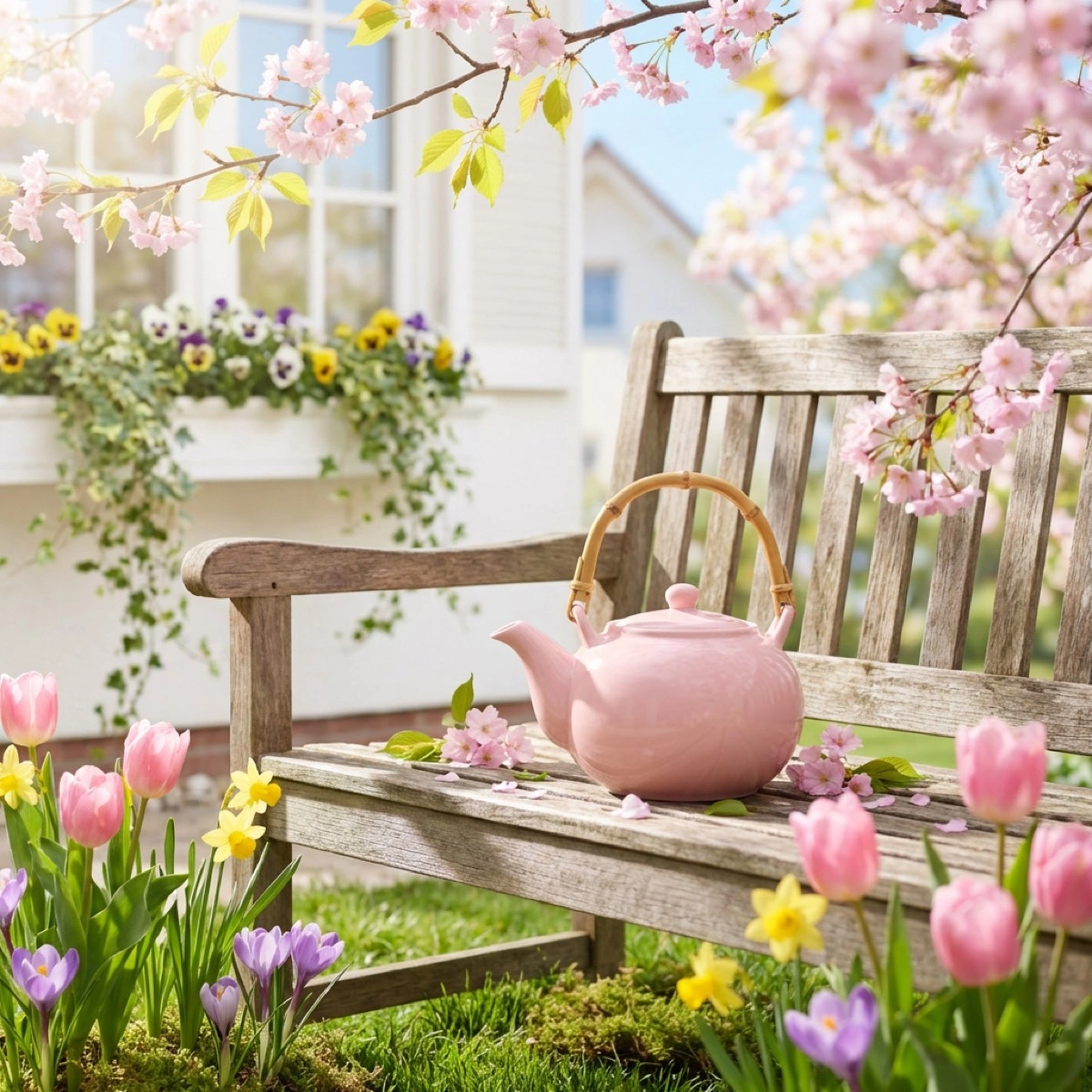 Wiosenny ogród w kwiatach - przykład 2