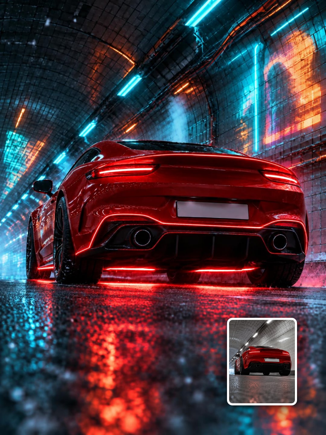Auto w stylu cyberpunk — prompt AI — przykładowy efekt promptu (2)