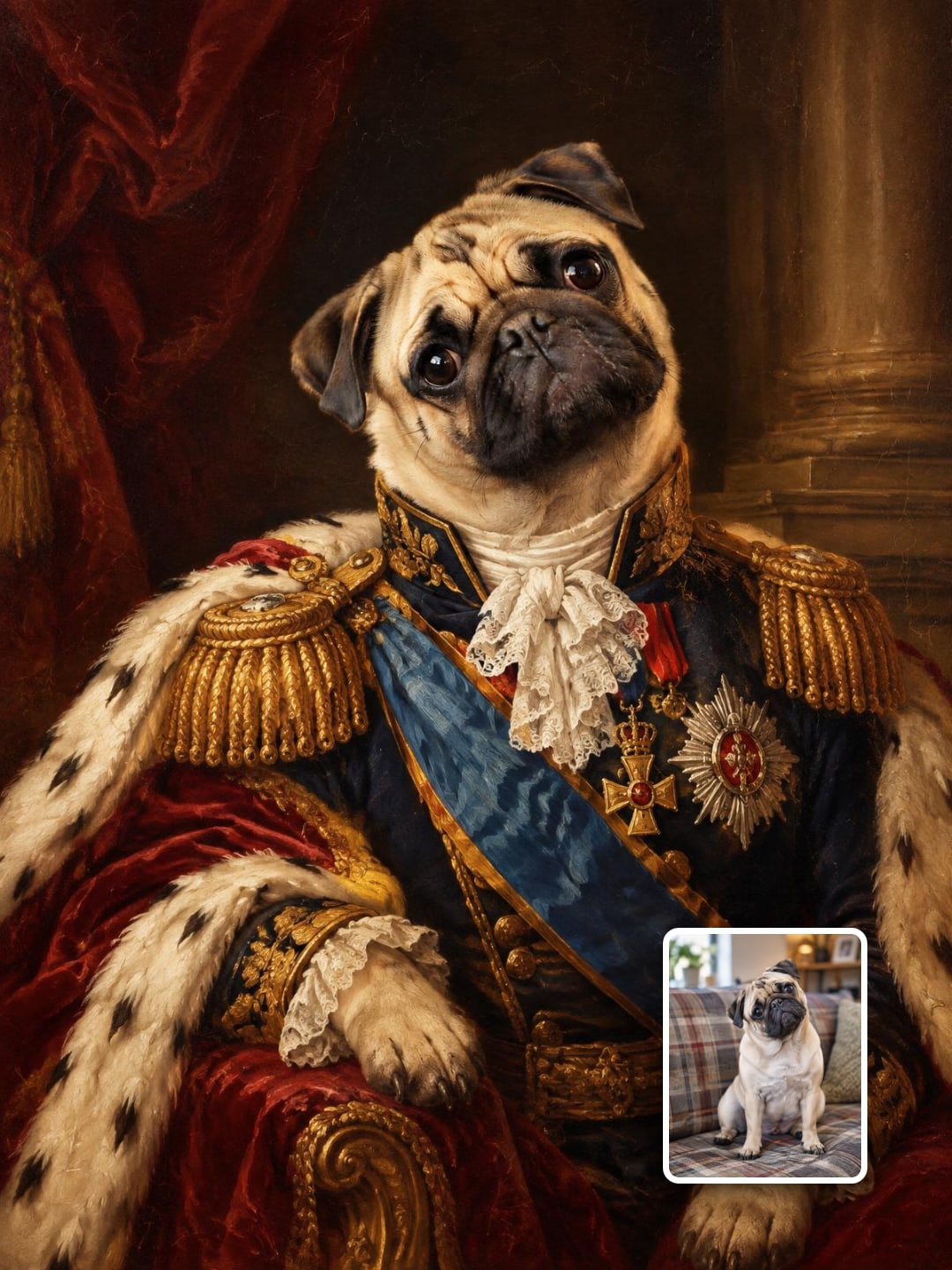 Królewski portret pupila — prompt — przykładowy efekt promptu (2)