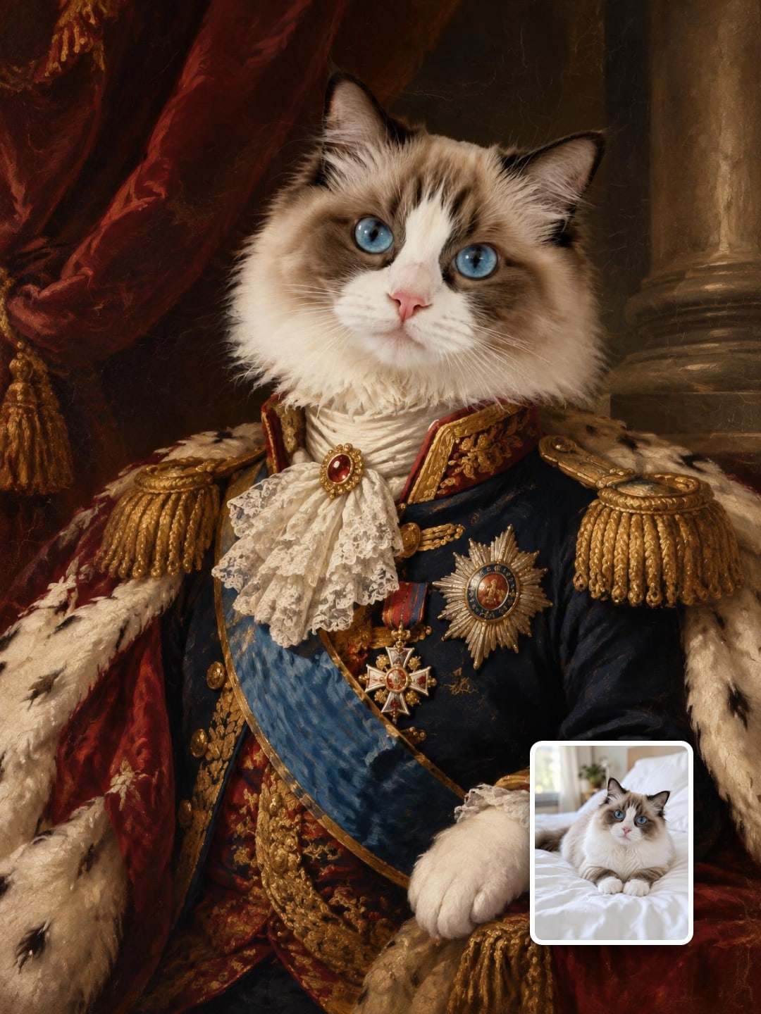 Królewski portret pupila — prompt — przykładowy efekt promptu (3)