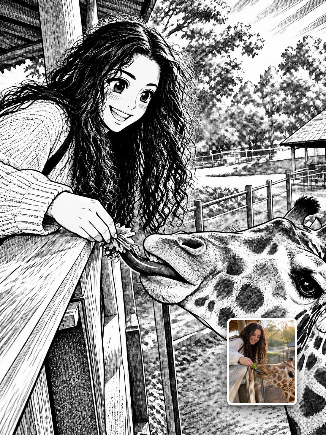 Manga — przykładowy efekt promptu (1)