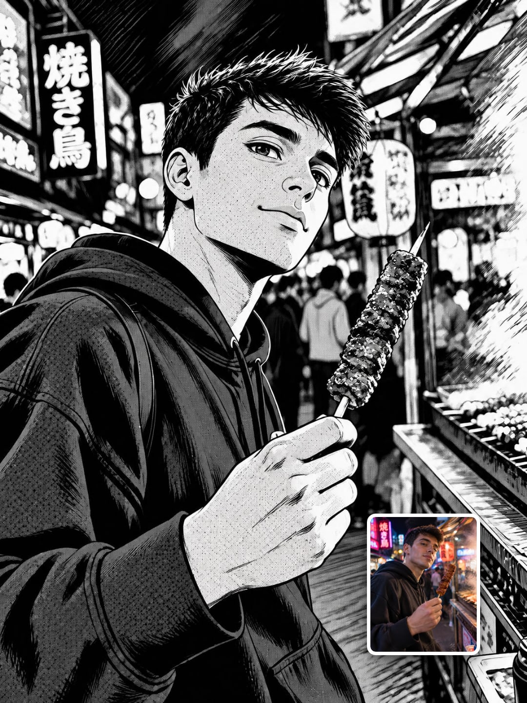 Manga — przykładowy efekt promptu (2)