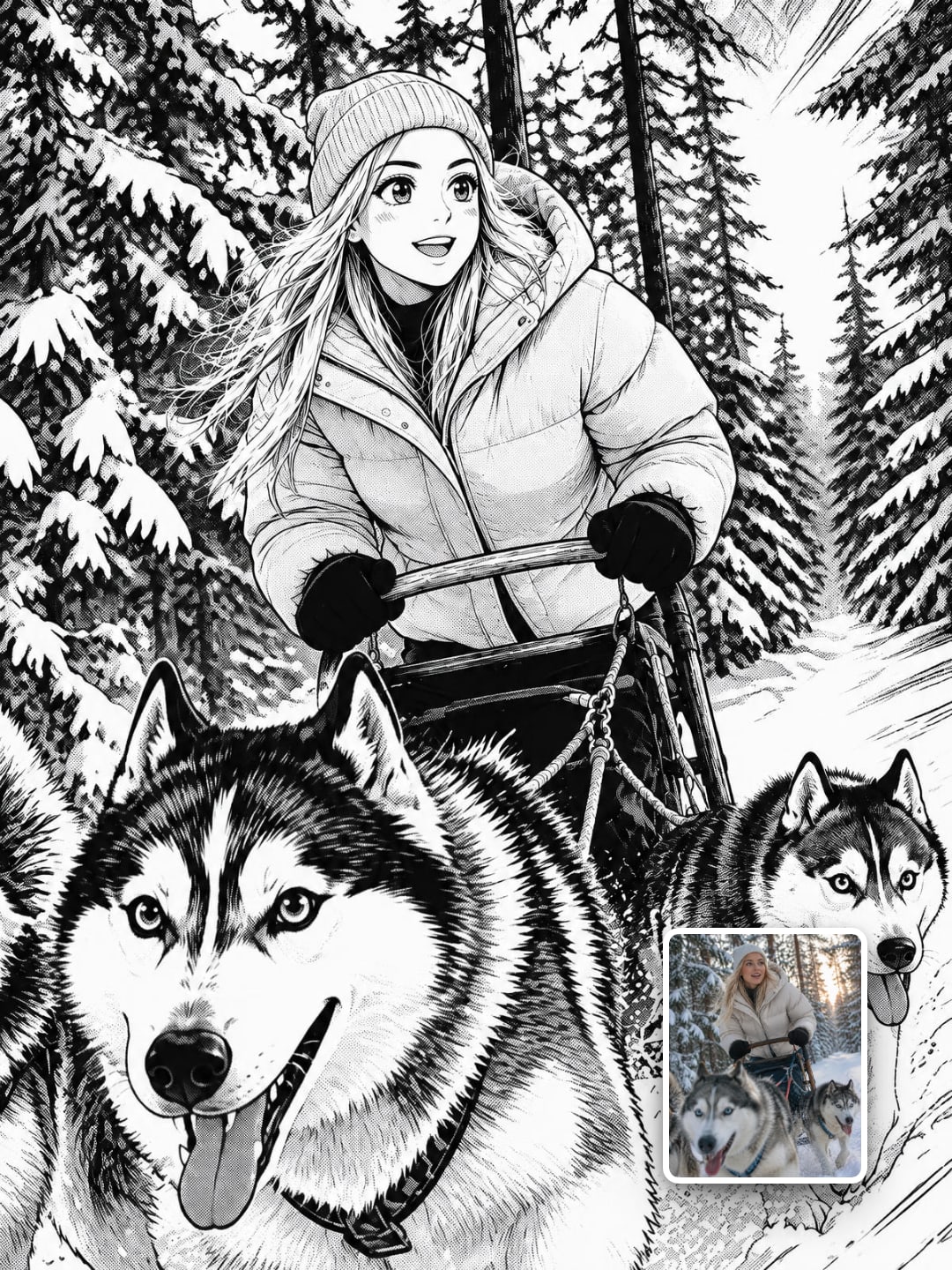 Manga — przykładowy efekt promptu (3)