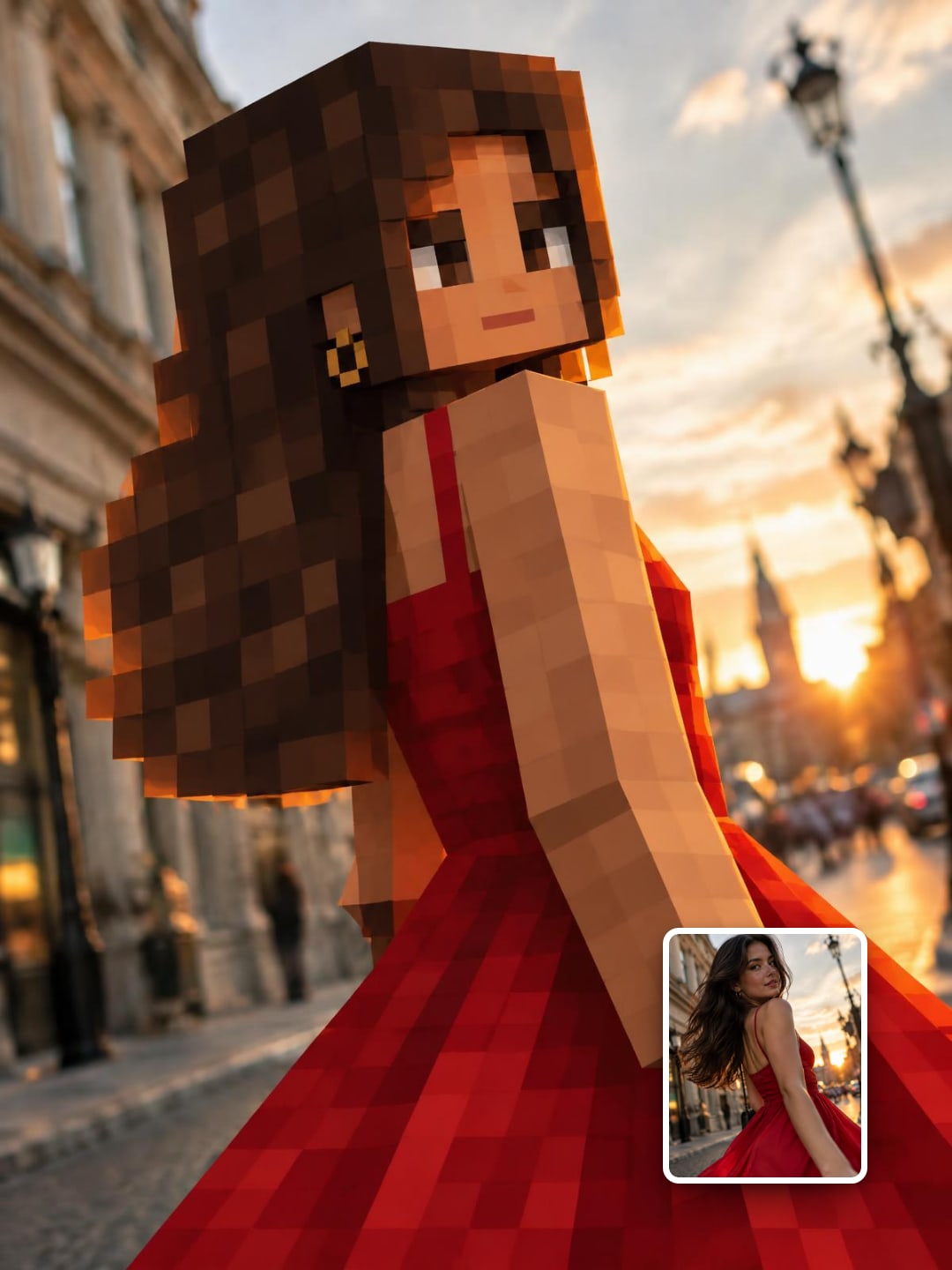 Prompt w stylu Minecraft do zdjęć — przykładowy efekt promptu (1)