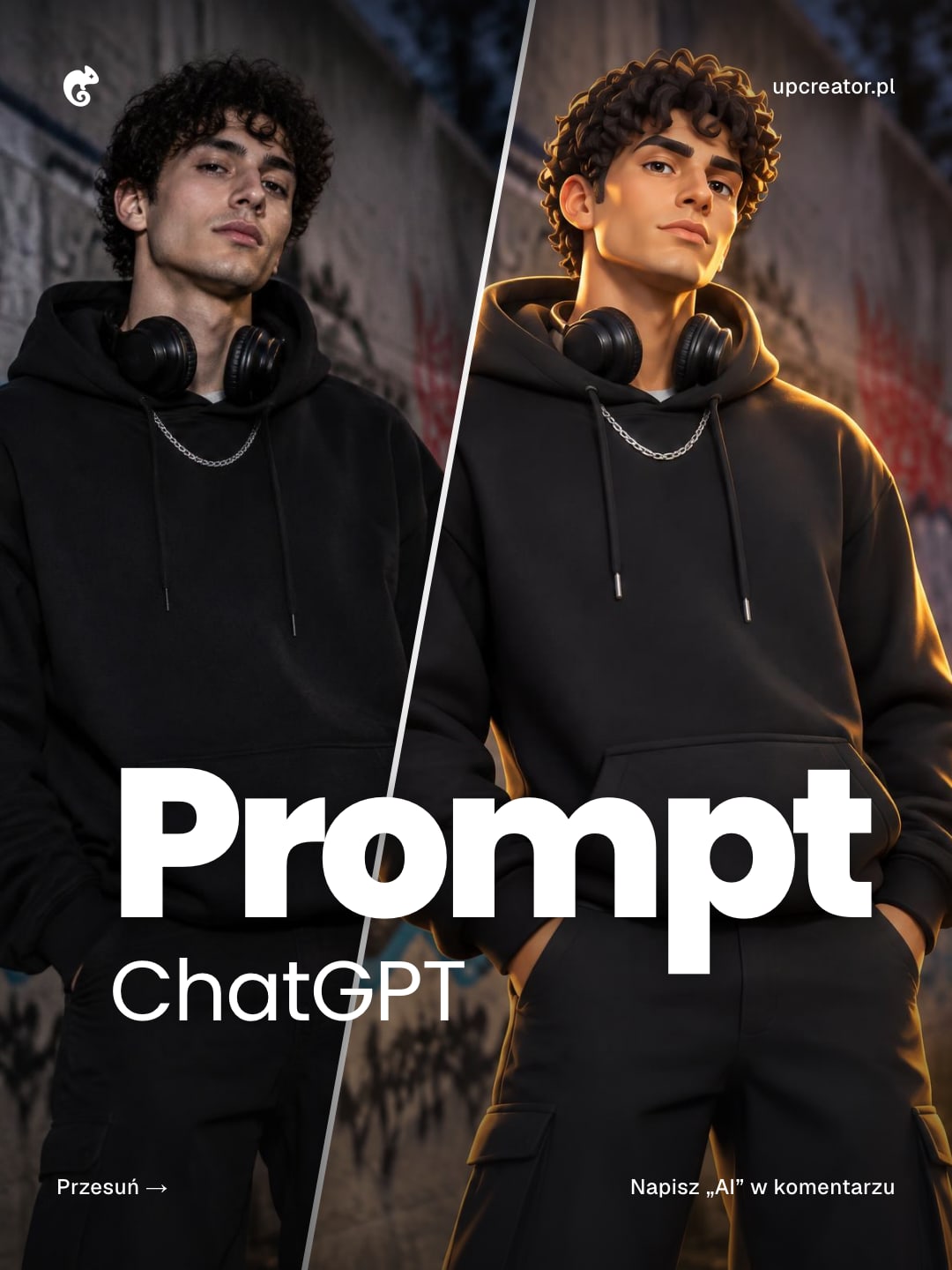 Prompt w stylu Fortnite — przykładowy efekt promptu